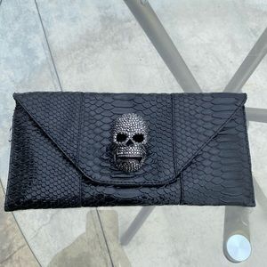 Skull clutch evening purse